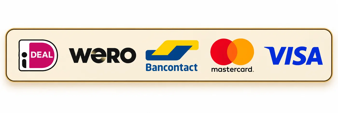 Betaalmethoden: iDEAL, Wero, Bancontact, Mastercard en Visa